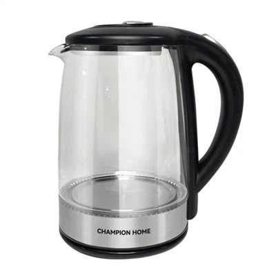 Glaskedel med led lys